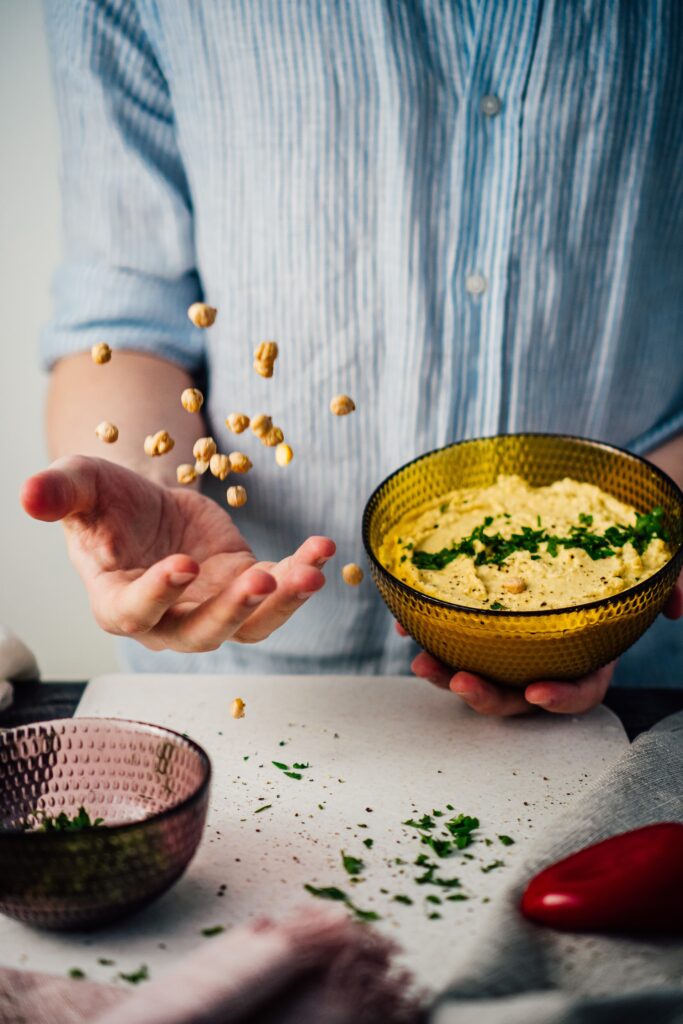 eat chickpea in the form of hummus 